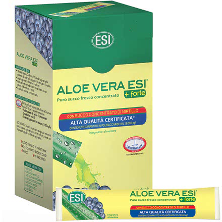 Aloe Vera Succo Concentrato + Forte con succo Concentrato di Mirtillo