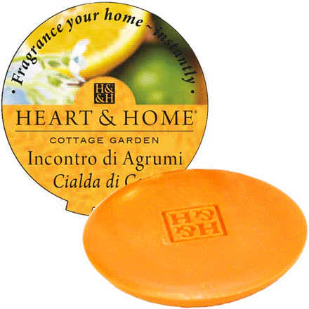 Heart & Home Cialda di Cera per Diffusore Incontro di Agrumi
