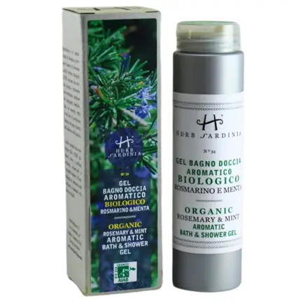 Gel Bagno Doccia Biologico Rosmarino e Menta - Ref. n 34 - Formato Convenienza