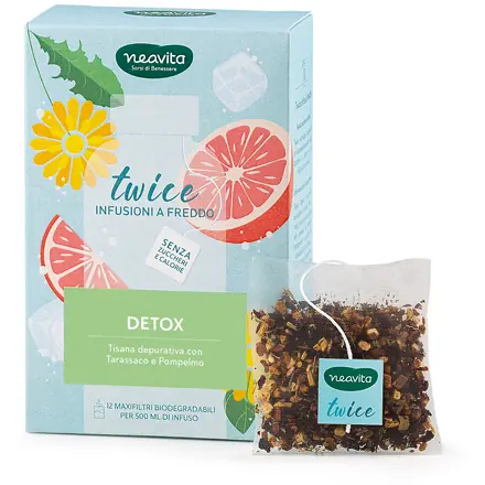 Twice Tisana Detox per Infusione a Freddo Maxi Filtro To-Go