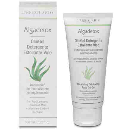 AlgaDetox OlioGel Detergente Esfoliante Viso Trattamento Dermopurificante Antiquinamento