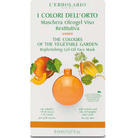 I Colori dell'Orto Arancione Azione Nutriente Maschera Oleogel Viso Restitutiva Pelli Secche