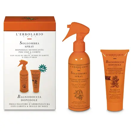Soleombra Spray Doposole Setificante Viso Corpo con Bagnodoccia Doposole in omaggio