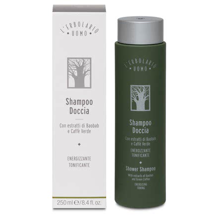 L'Erbolario Dusche Shampoo Für Männer – Mini Größe Mit Baobab & Grünem Kaffee | Belebend & Erfrischend