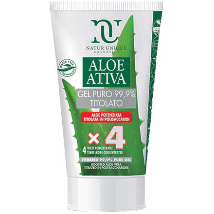 Aloe Attiva Gel Puro 99,9% Titolato 4 Volte Concentrato Formato Pocket Travel Size