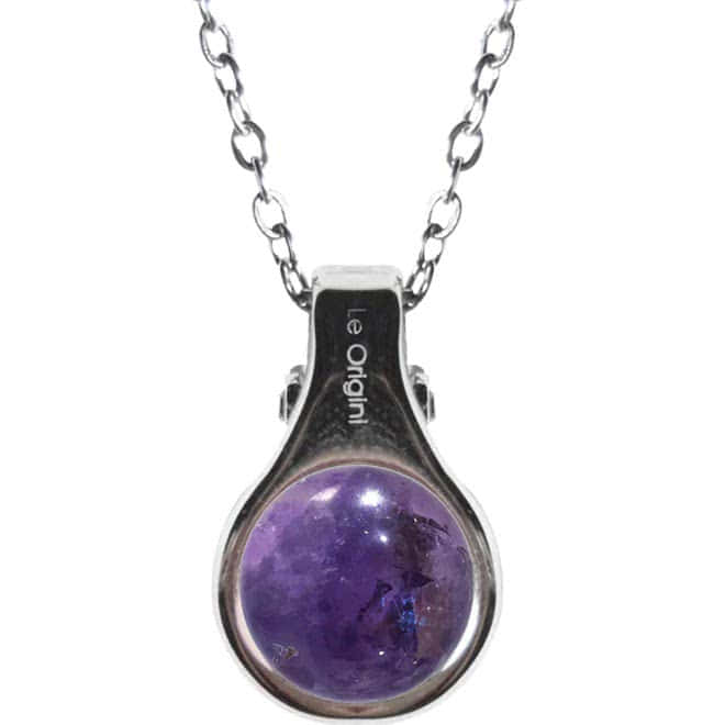 Pendolo Divinatorio In Ametista A Sfera Con Catenina E 7 Perline Chakra – Strumento Per Radionica E Meditazione