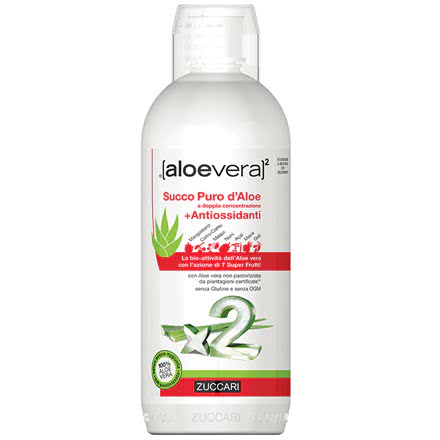 Aloevera2 Succo Puro d'Aloe Vera Doppia Concentrazione + Antiossidanti