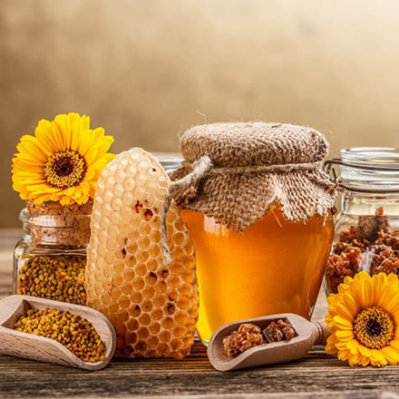 I Prodotti dell'alveare: miele, propoli, pappa reale, polline