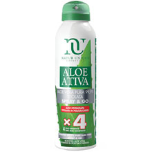 Aloe Attiva Aloe Vera Pura 99,9% Titolata Spray & Go 4 Volte Concentrata