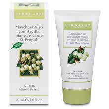 Maschera Viso con Argilla Bianca e Verde & Propoli Pelli Miste e Grasse