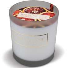 Heart & Home Candela Arancia Rossa Small in Vetro