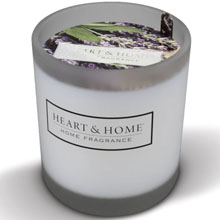 Heart & Home Candela Lavanda e Salvia Small in Vetro