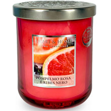 Heart & Home Candela Pompelmo Rosa e Ribes Nero Medium