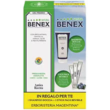 Natural Benex Gel Freddo Gambe Kit con Shampoo Doccia rinfrescante e 3 Stick Pack Bevibile!