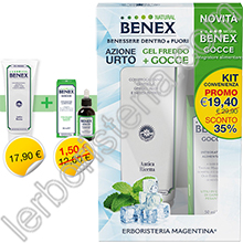 Natural Benex Kit Convenienza Gel Freddo Gambe + Gocce Integratore