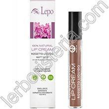 100% Natural Lip Cream Rossetto Liquido Mat Satin Tonalità 01 Nude