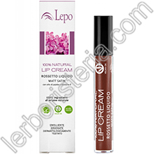 100% Natural Lip Cream Rossetto Liquido Mat Satin Tonalità 03 Rosso Amaranto