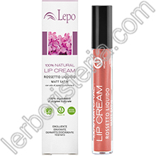 100% Natural Lip Cream Rossetto Liquido Mat Satin Tonalità 04 Pesca