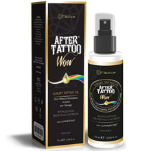 Aftertattoo Wow Luxury Tattoo Oil Elisir Bifasico Illuminante Antietà per Tatuaggi