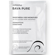 Aspersina Bava Pure Maschera Monouso Dermoattiva Dissetante in Cellulosa Vegetale