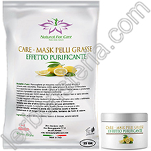 Care Mask Pelli Grasse Effetto Purificante 100% Naturale con Kit Utilizzo e Miscelazione