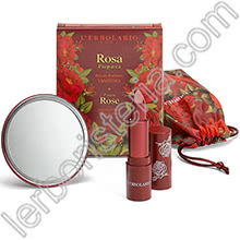 Rosa Purpurea Beauty Pochette Vanitosa da Borsetta con Rossetto Effetto Seta e Specchietto