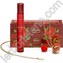 Rosa Purpurea Rose  Porter con Profumo e Collana-Bijou