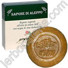Sapone di Aleppo con Olio di Alloro 16% e Acqua di Rose