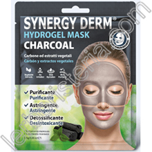 Synergy Derm Hydrogel Mask Charcoal Maschera Viso con Carbone ed Estratti Vegetali