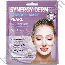 Synergy Derm Hydrogel Mask Pearl Maschera Viso con Perla, Estratti Vegetali e Acido Ialuronico