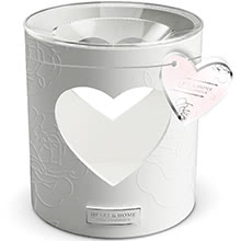 Heart & Home Bruciatore Cilindrico Cuore per cialde ed essenze