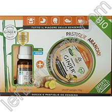 Ginjer Kit Gocce Forte Estratto di Zenzero Bio + Pastiglie Zenzero e Arancia Bio