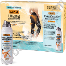 Kit Guam Pure Crackle Massage Foam Body + Leggings Pinocchietto Tessuto Estivo Taglia S/M 42-44