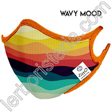 Zitto Mask Mascherina Filtrante Protettiva Antimicrobica Riutilizzabile Wavy Mood