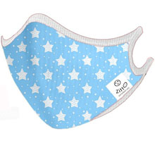 Zitto Mask Kids Mascherina Filtrante Protettiva Antimicrobica Riutilizzabile Stars