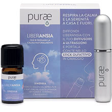 Liberansia Sinergia di Oli Essenziali Puri per Aromaterapia Kit con Stick Olfattivo