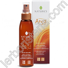 Argà Olio Solare Spray Invisibile Viso Corpo Capelli SPF15 Protezione Media