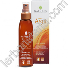 Argà Olio Solare Spray Invisibile Viso Corpo Capelli SPF6 Protezione Bassa