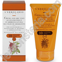 Crema Solare Viso Acceleratrice d'Abbronzatura all'Olio di Amaranto SPF 10 Protezione Bassa