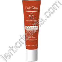 CC Cream Crema Viso Colorata SPF 50+ Protezione Molto Alta UVB UVA Incarnato Chiaro-Medio