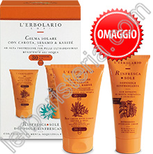 Crema Solare Carota Sesamo Karitè Pelli Ultrasensibili SPF30 Protezione Alta + Rinfrescasole Omaggio