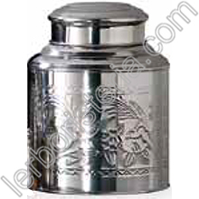 Tea Caddy Contenitore Salvafreschezza in Acciaio per Tč Infusi Tisane Big