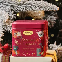 Barattolino Rosso di Natale con Infuso Arancia Cannella
