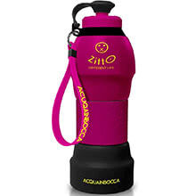 Ecobottiglia Pieghevole Acquainbocca Zitto Eco Active Fuxia