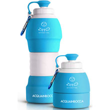 Ecobottiglia Pieghevole Acquainbocca Zitto Azzurra Sky Blu