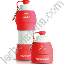 Ecobottiglia Pieghevole Acquainbocca Zitto Rossa Apple Red