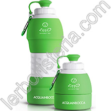 Ecobottiglia Pieghevole Acquainbocca Zitto Verde Spring Green