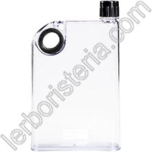 Bottiglia Piatta Messenger Bottle A5 BPA Free Tappo Nero