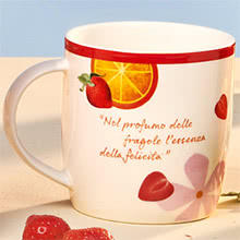 Tazza Mug Bianca Spicchi di Felicit